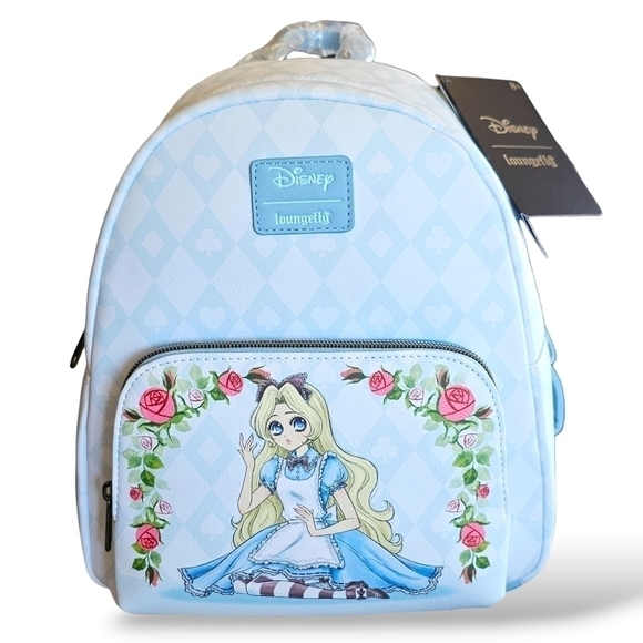 LOUNGEFLY Disney Alice In Wonderland Roses Mini Backpack - Picture 5 of 11